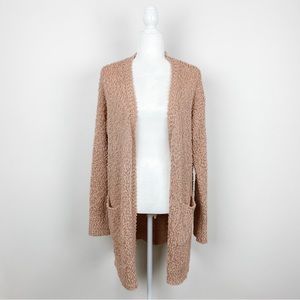 Listicle Peach Size Large Open Front Cardigan